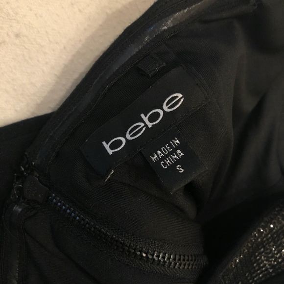 Black Sequin Strapless Bustier - Picture 3 of 4